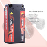Sunpadow 2S Lipo-Akku 4300mAh 70C 7,4V Hartcase mit 4 mm Bullet (2 St.)