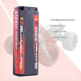 Sunpadow 2S Lipo-Akku 6100mAh 70C 7,4V Hardcase mit 4 mm Bullet (2 St.)
