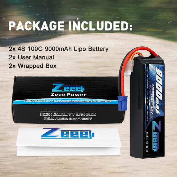 Zeee 4S 9000mAh 14,8V 100C EC5 Softcase (2 Stück)