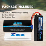 Zeee 4S 9000mAh 14,8V 100C EC5 Softcase (2 Stück)