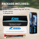 Zeee 2S 8000mAh 7,6V 100C HV LiPo Hardcase 4mm Bullet zu Deans