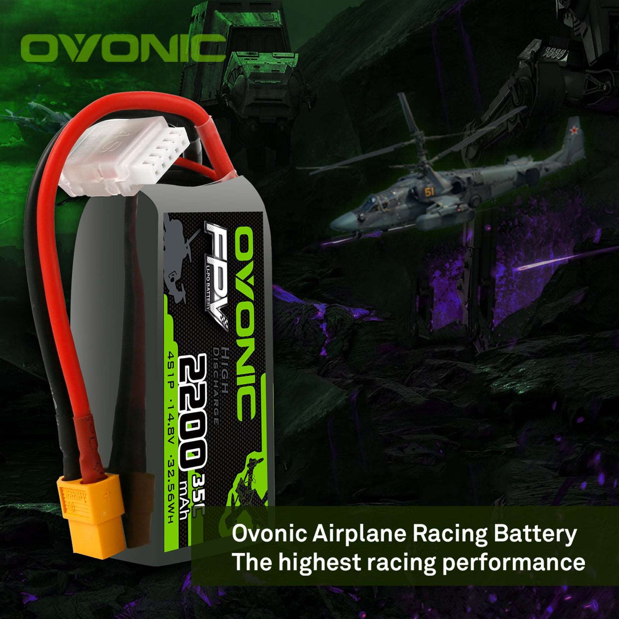 Ovonic FPV 4S 2200mAh 14,8V 35C XT60