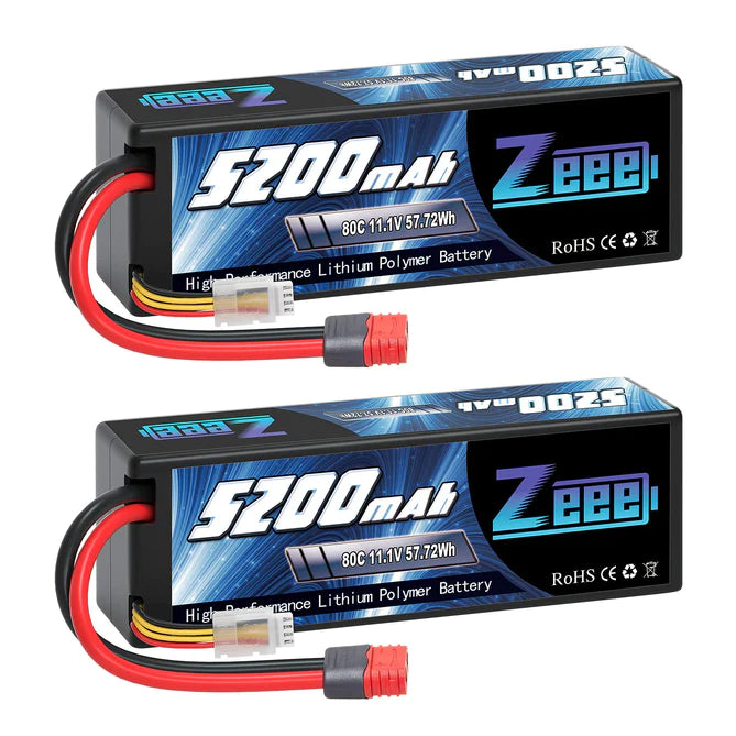 Zeee 3S 5200mAh 11.1V 80C Deans Hardcase (2 Stück)