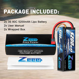 Zeee 3S 5200mAh 11.1V 80C Deans Hardcase (2 Stück)