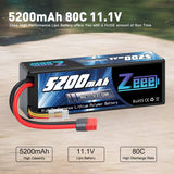 Zeee 3S 5200mAh 11.1V 80C Deans Hardcase (2 Stück)