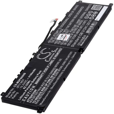 AccuCell Akku passend für Laptop MSI GP66, GP76, Leopard 10UG, Typ BTY-M57 - 15,2V - 4100 mAh