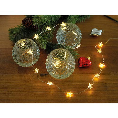 Konstsmide LED Dekolichterkette Sterne 40 LED warmw. 3139-103