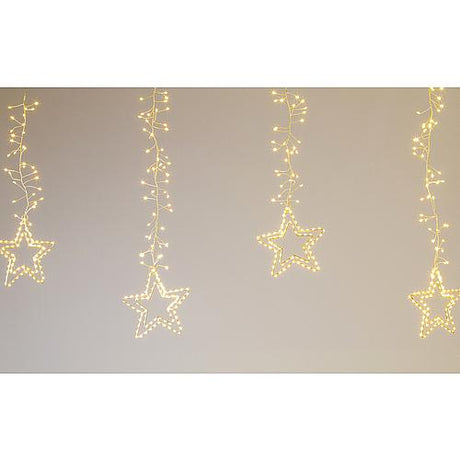 Lotti LED Eisregen-Lichtervorhang mit Sternen 950 ww LED 63716