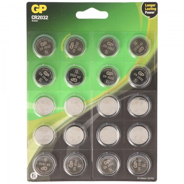 GP Batteries CR2032 GP Lithium Knopfzelle 3V 20 Stück
