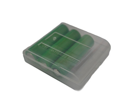 Keeppower Plastikbox für 4x 14500 transparent (für Akkus mit PCB geeignet)