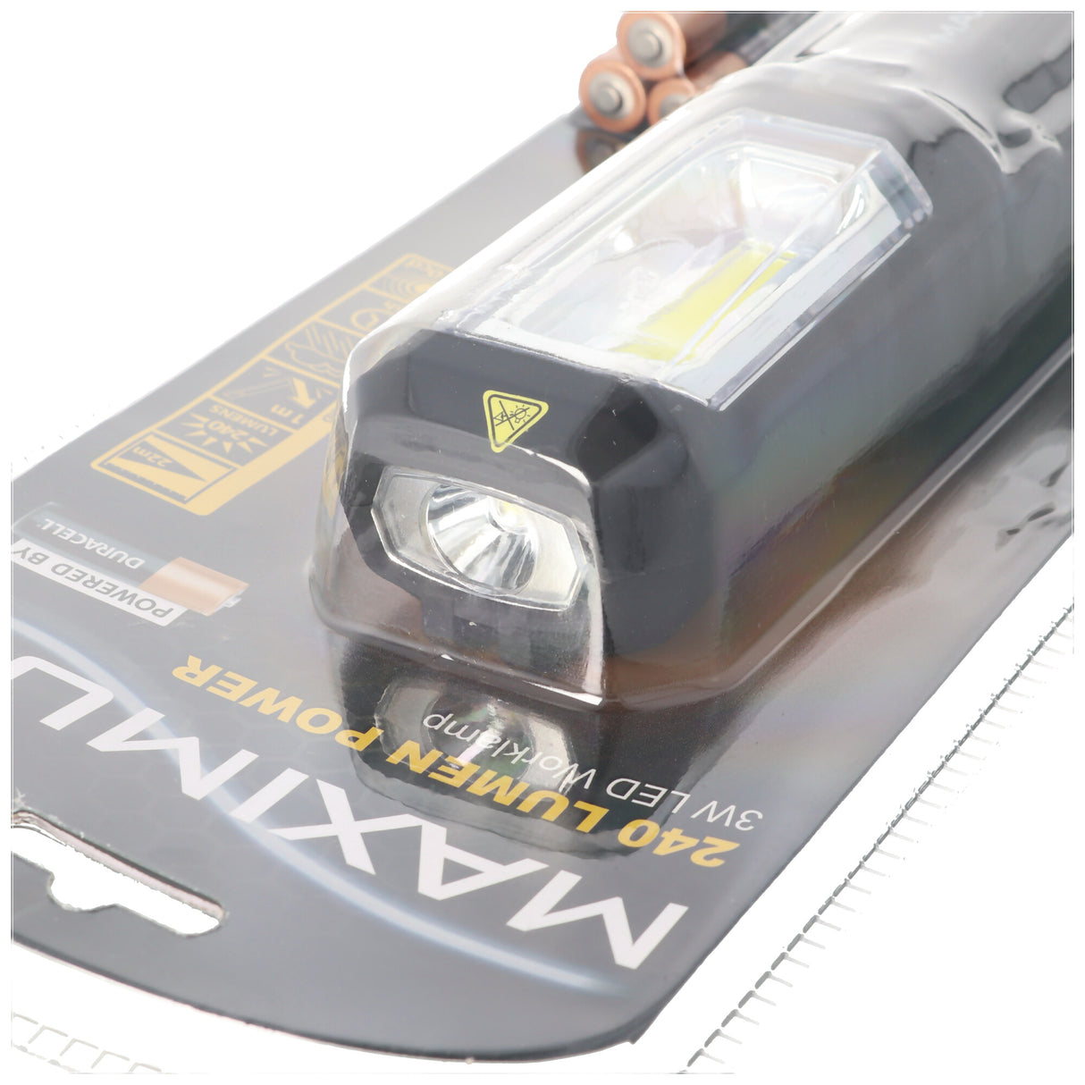 Maximus 3W LED Arbeitsleuchte inklusive 3 Marken Alkaline Batterien mit Magnet, max. 250 Lumen