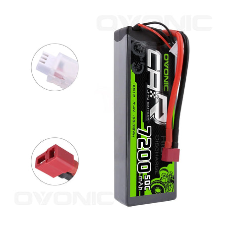 Ovonic Car 2S 7200mAh 7,4V 50C Hardcase LiPo Akku mit Deans-Stecker