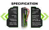 Ovonic Car 2S 6700mAh 7,4V 80C Hardcase LiPo Akku (2 Stück)