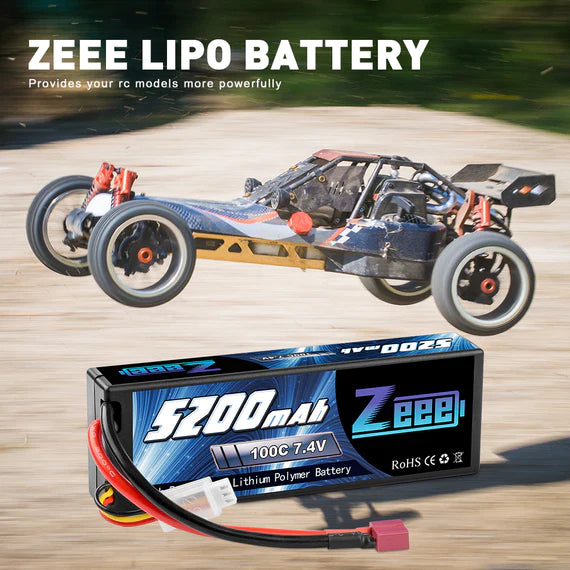 Zeee 2S 5200mAh 7,4V 100C Deans (2 Stück)