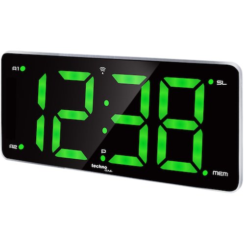 Technoline WT 486 - Funkwecker mit digitaler farbiger Anzeige, Radio Wecker mit Sendungsspeicher, programmierbare Alarme