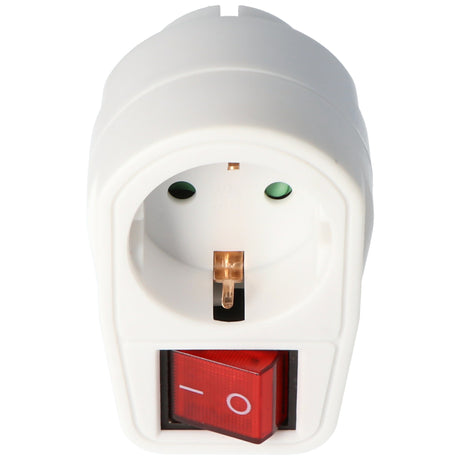 AccuCell Eurostecker Steckdose mit Schalter, Kindersicherung und mit Überlastschutz