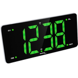 Technoline WT 486 - Funkwecker mit digitaler farbiger Anzeige, Radio Wecker mit Sendungsspeicher, programmierbare Alarme