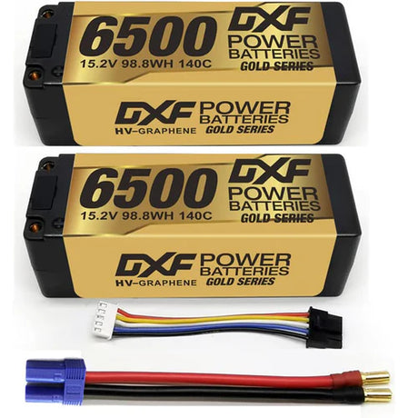DXF 4S 6500mAh 15.2V 140C Gold Series Graphene (2 Stück)