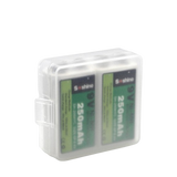 Soshine Aufbewahrungsbox für 1x bis 2x 9V Block 6LR61/AM-6 (6F22) Akkus oder Batterien