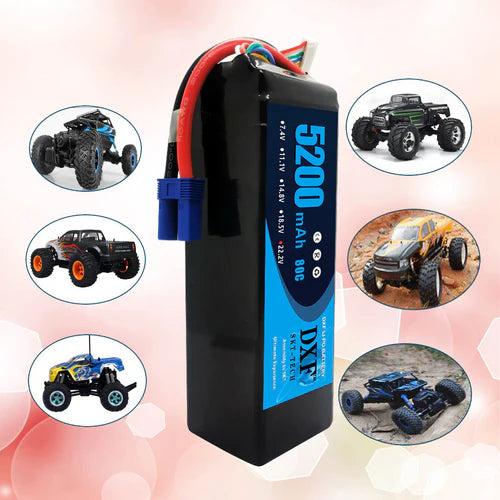 DXF 6S 5200mAh 22,2V 80C Soft Case EC5 Lipo Akku