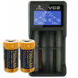 AccuCell 2 Stück CR123A Li-Ion wiederauflafbar mit bis zu 760mAh und U