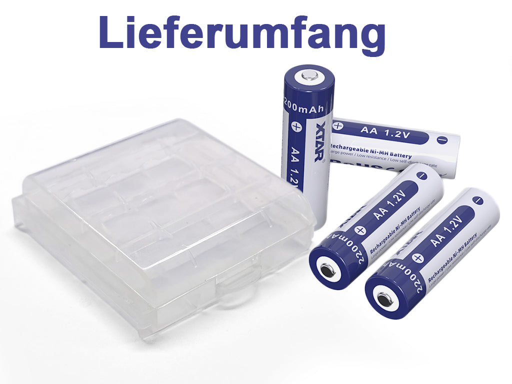 XTAR AA LR6 NIMH Akku 2200mAh 1,2V (Wiederaufladbar) (4 Stuck)