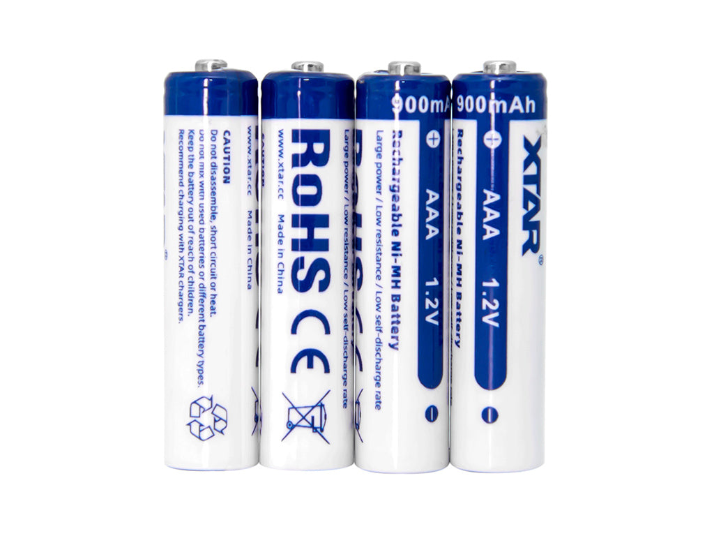 XTAR AAA R03 NIMH Akku 900mAh 1,2V mit Aufbewahrungsbox (4 Stuck)