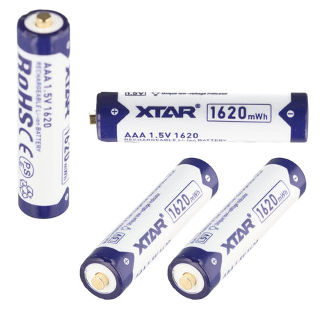 Xtar AAA 1,5V 1620mWh typisch 1000mAh Lithium-Ionen Akku, wiederaufladbar nur mit speziellem Ladegerät (4 Stuck)