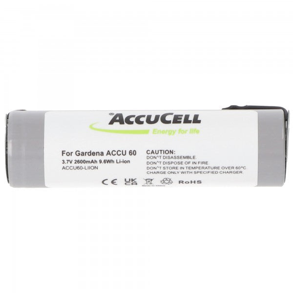 AccuCell Li-ion Akku 18650 für Bosch Ciso 3.7V mit 2,8mm und 4,8mm Steckkontakten