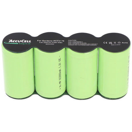 AccuCell Akku passend für Gardena ACCU 75, ACCU75 mit Lötfahnen
