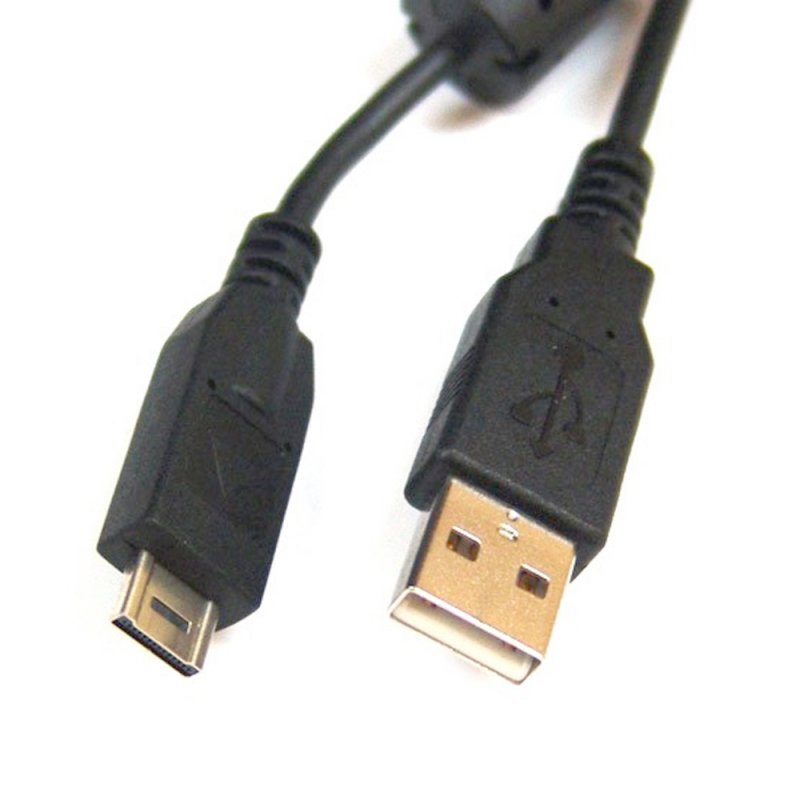 AccuCell USB-Verbindungskabel passend für die Panasonic Lumix DMC-FT1, DMC-FT2, DMC-FZ38, DMC-GH1, DMC-TZ6, DMC-TZ7, DMC-TZ10