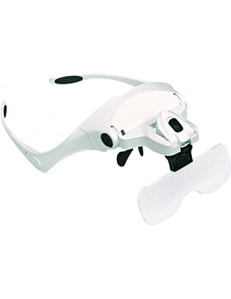 Velamp LED-Brille mit Lupe und 5 austauschbaren Dioptrien, ideal auch für Brillenträger geeignet, für Uhrmacher, Schmuck, Nageldesign, Zahntechnik, inklusive Batterien