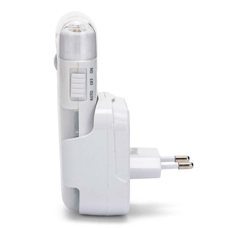 Velamp LED Nachtlicht mit automatischer Notbeleuchtung, Anti-Blackout, praktische Taschenlampenfunktion, mit Bewegungsmelder und PIR-Sensor, horizontale Buchse