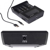 XTAR VC4 4-Kanal Li-Ion NiMH LCD Schnellladegerät für 18650, AA, AAA, C und D
