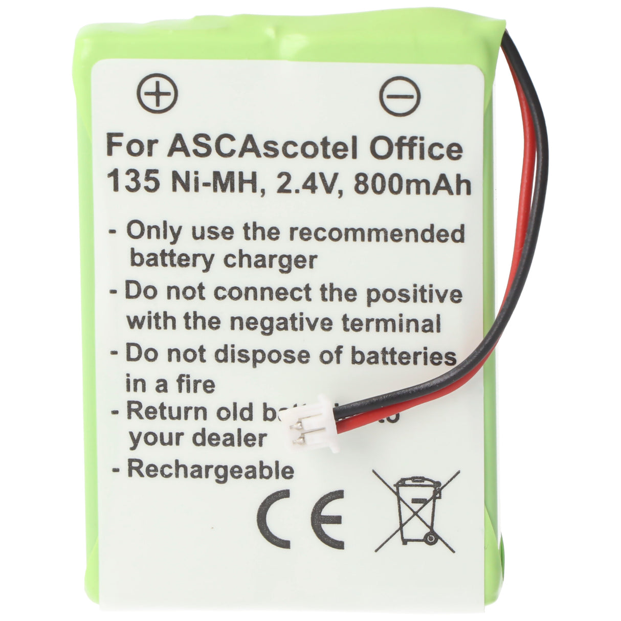 ASCOM ASCOTEL OFFICE 135 Nachbau Akku AccuCell 800mAh