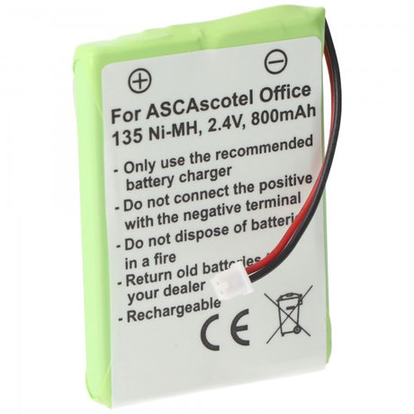 ASCOM ASCOTEL OFFICE 135 Nachbau Akku AccuCell 800mAh