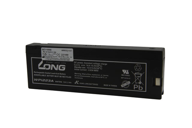 AKKUmed Blei Akku passend für Criticon Dinamap Pro 100, 200, 300, 400BP - 12 V 2100 mAh 180x60x23 mm