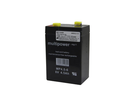 AKKUmed Blei Akku passend für Nellcor Pulsoximeter NPB190,195, 290, 295, 390, 395, 595,600 u.w. - 6,0 V 4500 mAh 70x47x105,5 mm