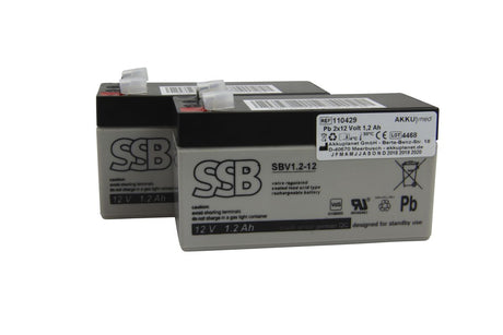 AKKUmed Blei Akkueinsatz passend für Wissner-Bosserhoff Pflegebett Contempora (Q7) - 12V 1200mAh 97x43x52 mm