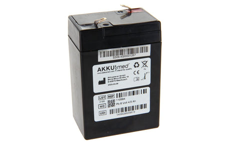 AKKUmed Bleiakku passend für Kirsch Medikamentenkühlschrank MED-100, MED-520 - 6 V 4500mAh 70x47x106 mm