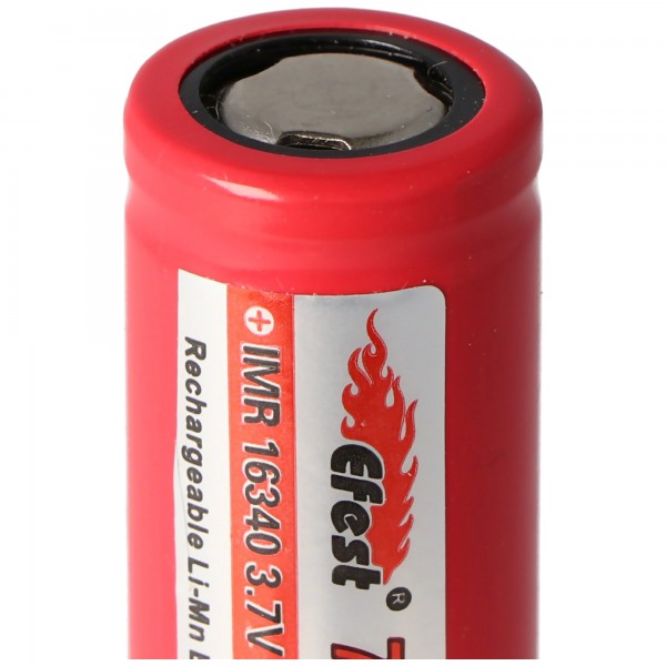 Efest IMR16340 3,7V 700mAh Pluspol flach Li-Mn Akku