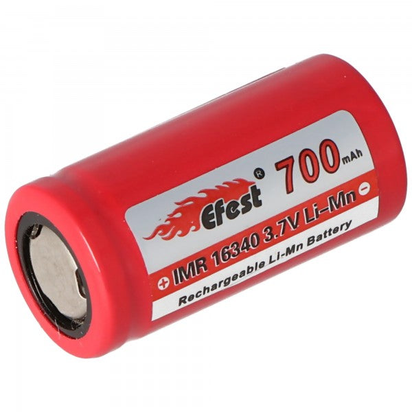 Efest IMR16340 3,7V 700mAh Pluspol flach Li-Mn Akku