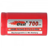 Efest IMR16340 3,7V 700mAh Pluspol flach Li-Mn Akku