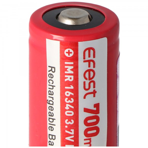 Efest IMR 16340 V2 3,7V 700mAh Pluspol erhöht Li-Mn Akku