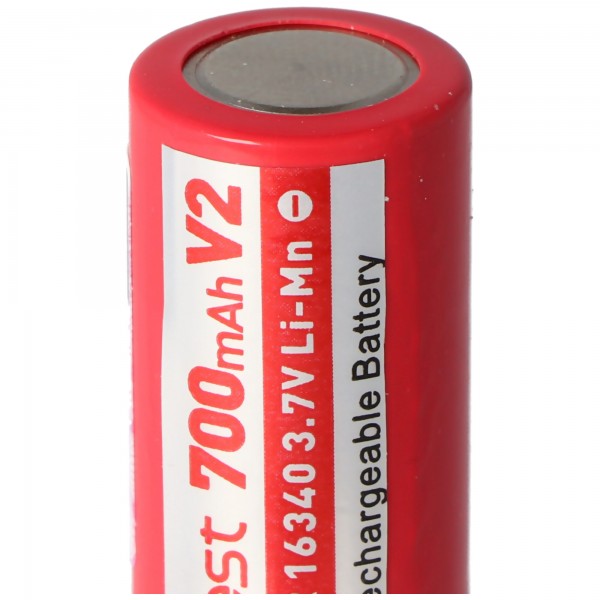 Efest IMR 16340 V2 3,7V 700mAh Pluspol erhöht Li-Mn Akku
