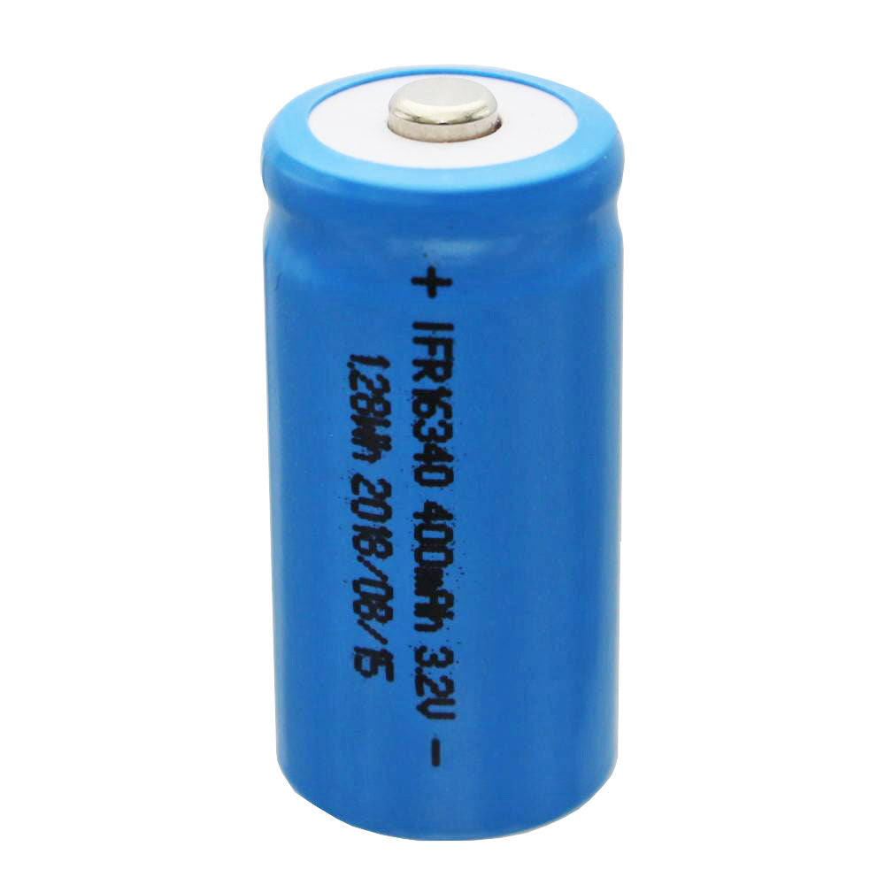 EIZfan IFR 16340 - 400mAh 3,2V LiFePo4 Akku Button Top ungeschützt