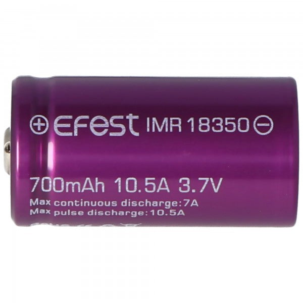 Efest Purple IMR18350 3,7V 700mAh (Pluspol erhöht) Li-Ion Akku