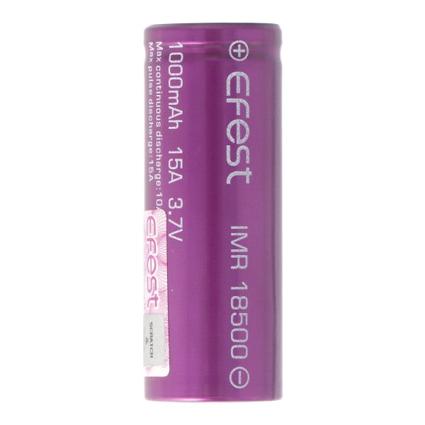Efest Purple IMR18500 13,7V 1000mAh Pluspol flach ungeschützt Li-Ion Akku