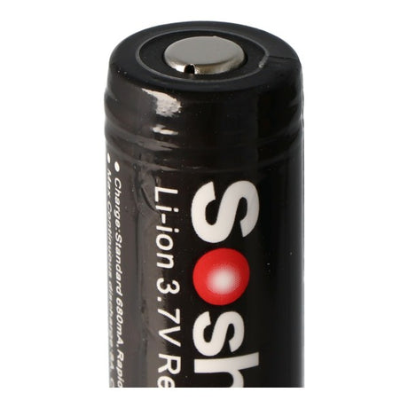 Soshine 18650 3400mAh 3,6V-3,7V Li-Ion Akku PCB geschützt Panasonic Zelle