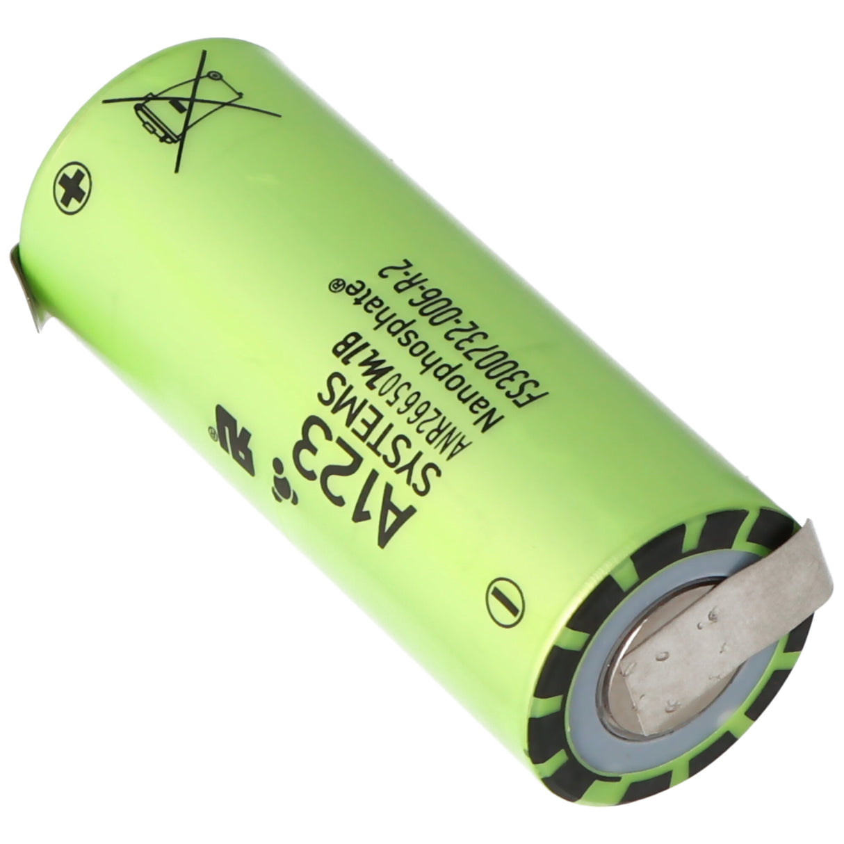 A123 ANR26650M1B 2500mAh 3,3V LiFePo4 Akku ohne Schutz mit Lötfahnen Z-Form